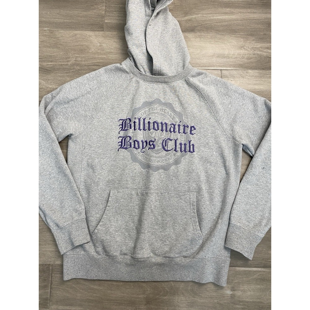 Billionaire Boys Club Gray Hoodie Graphic Logo spaceman Heather gray Sz Large